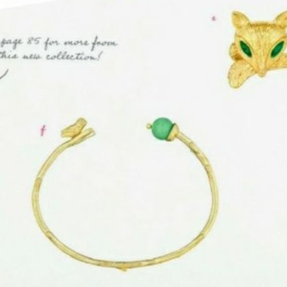 Chloe and Isabel Chloe Isabel Bird On a Branch Brass Cuff Bracelet B158GR - Picture 4 of 5